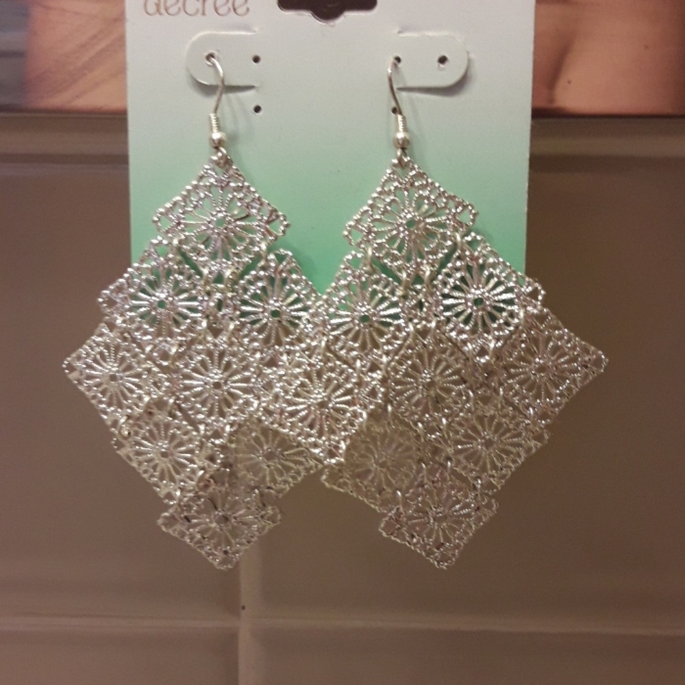 Earrings costume silver